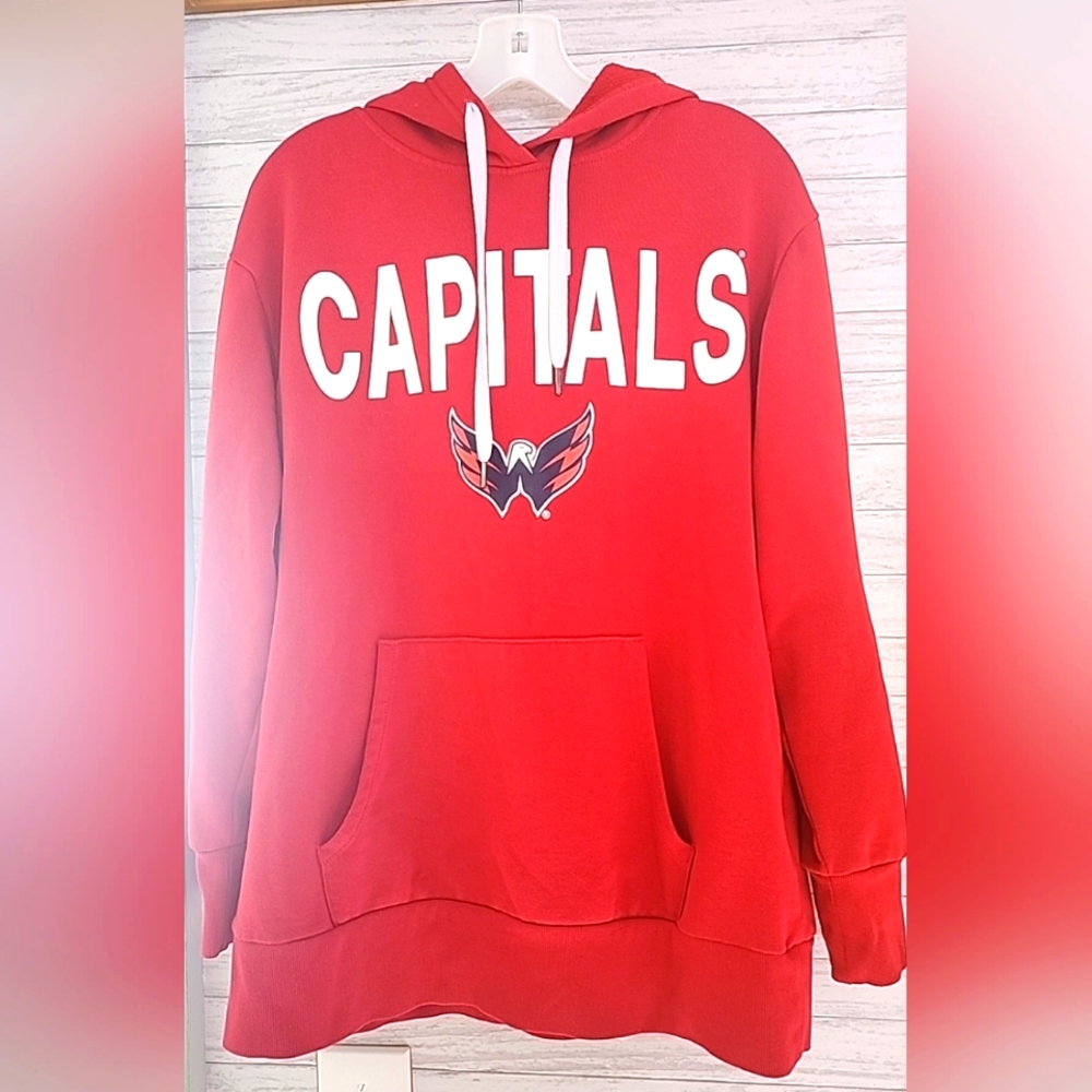 Washington Capitals Hockey NHL Red Hoodie Longsleeves Women's Large